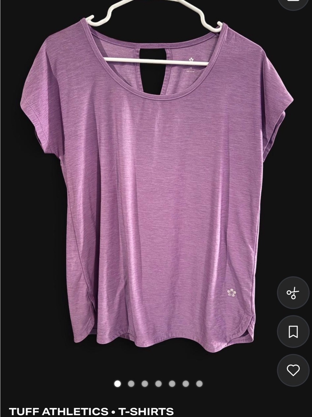 Tuff Athletics Lavender Short Sleeve Scoop Neck Active Tee